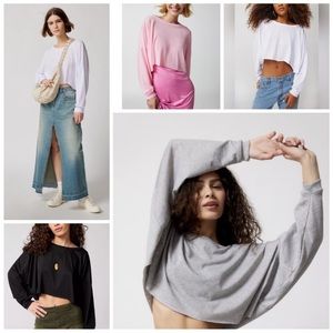 UO Addison Cozy Cropped Long Sleeve Top